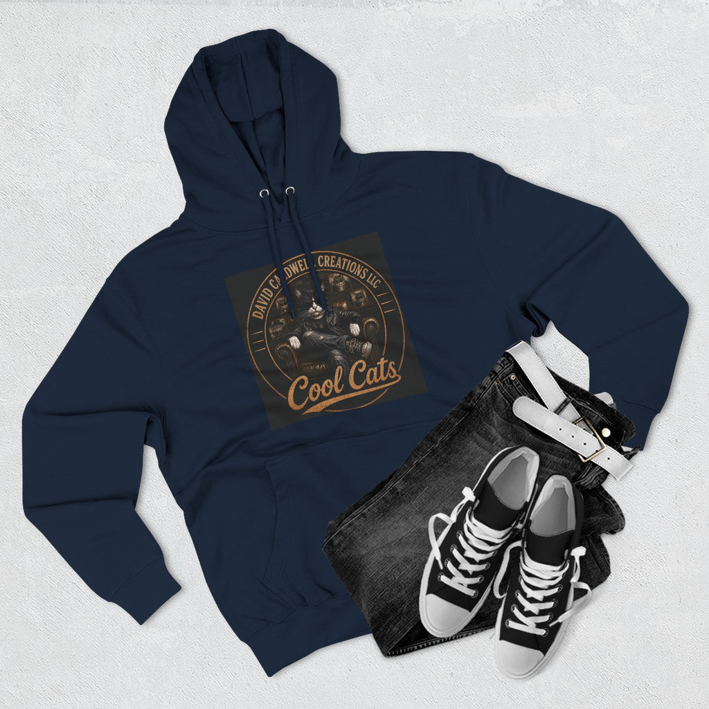 Cool Cats Vintage Graphic Hoodie — Retro Cat Band Design