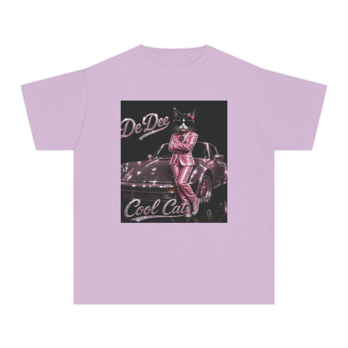 Cool Cat Youth Tee — 'Stay Cool. Work Hard. Never Quit.' Motivational Graphic Tee