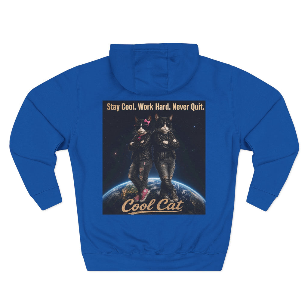 Cool Cats Vintage Graphic Hoodie — Retro Cat Band Design