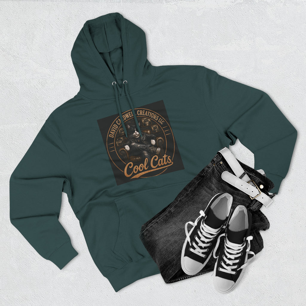 Cool Cats Vintage Graphic Hoodie — Retro Cat Band Design