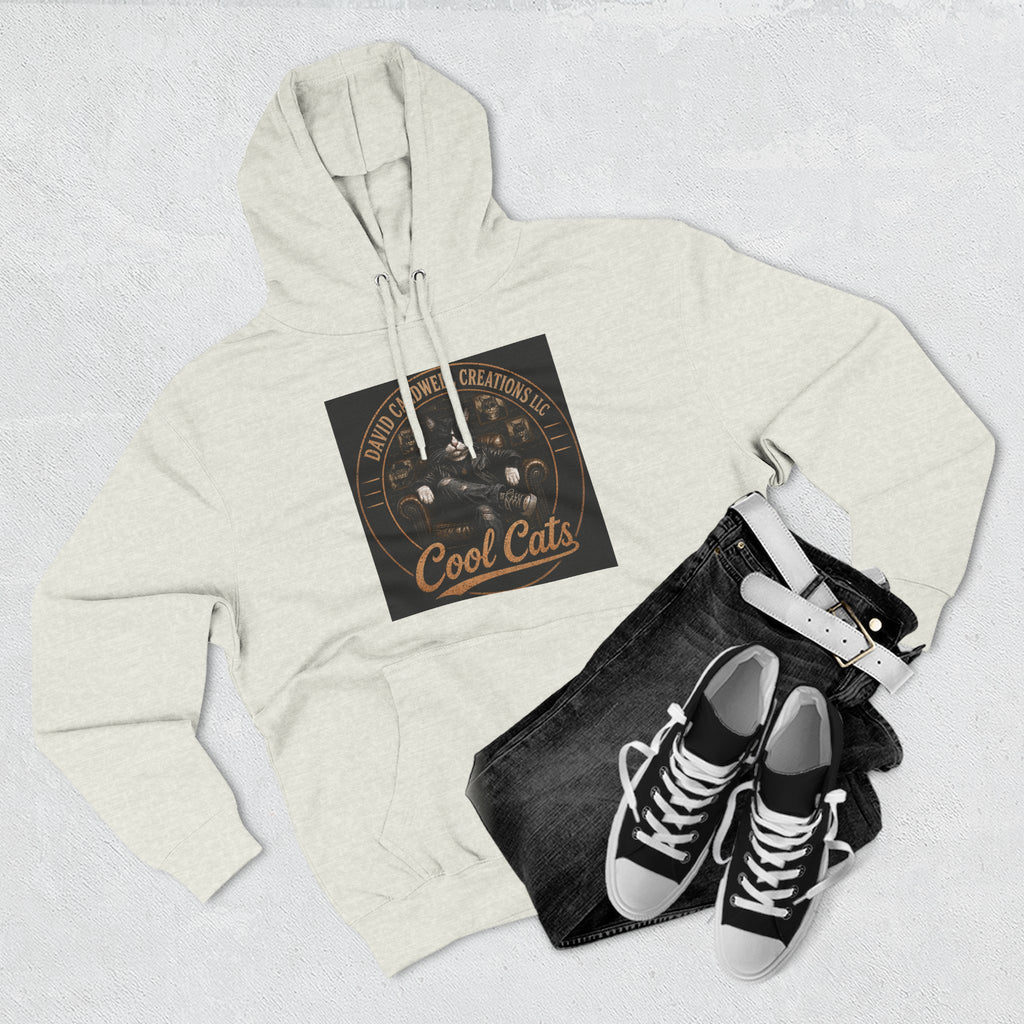 Cool Cats Vintage Graphic Hoodie — Retro Cat Band Design