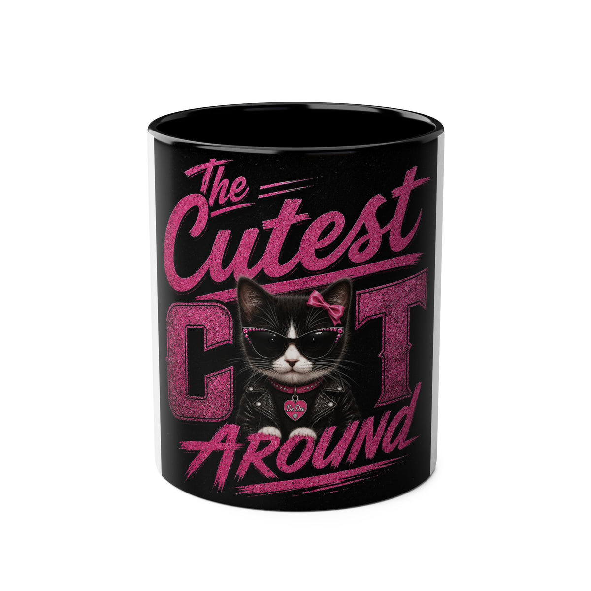 The Cutest Cat Around - 11oz Two-Tone Coffee Mug