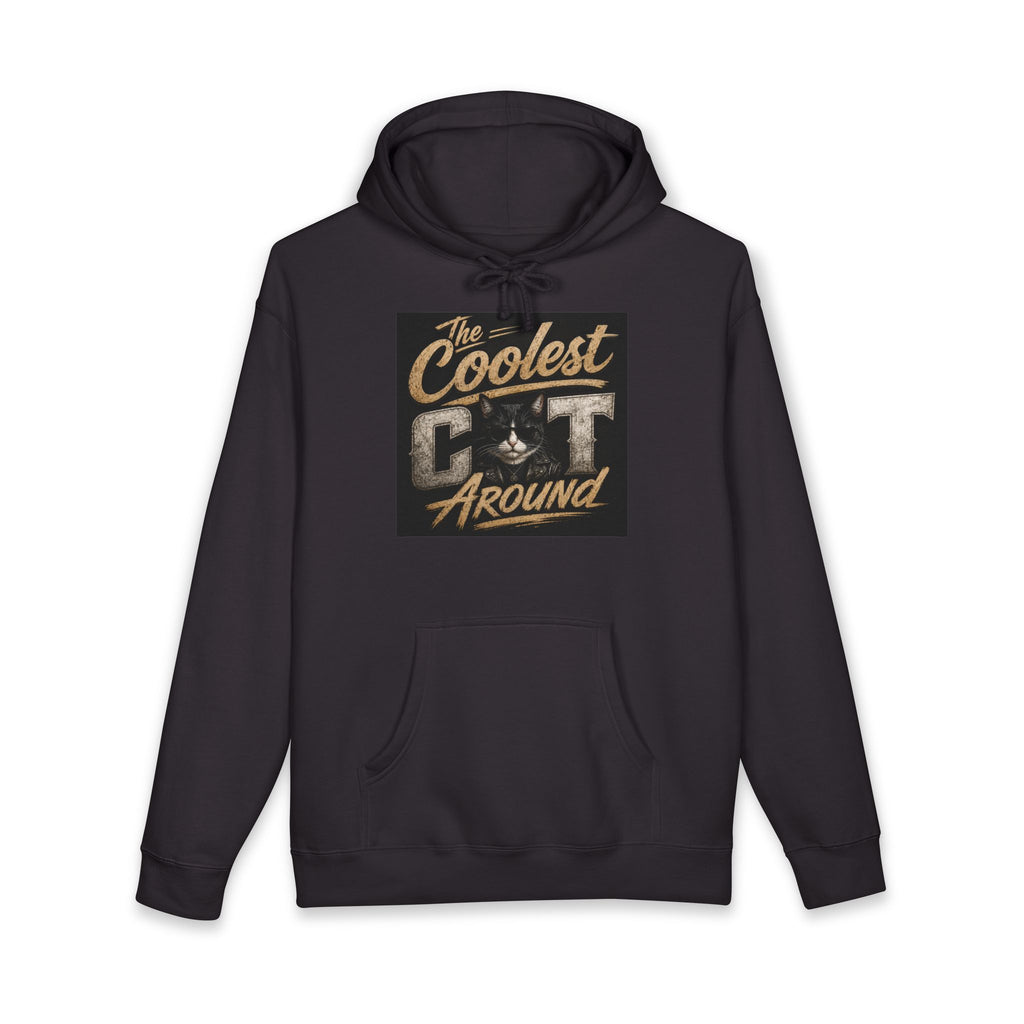 Coolest Cat Around Hoodie — Vintage Retro Cat Lover Pullover