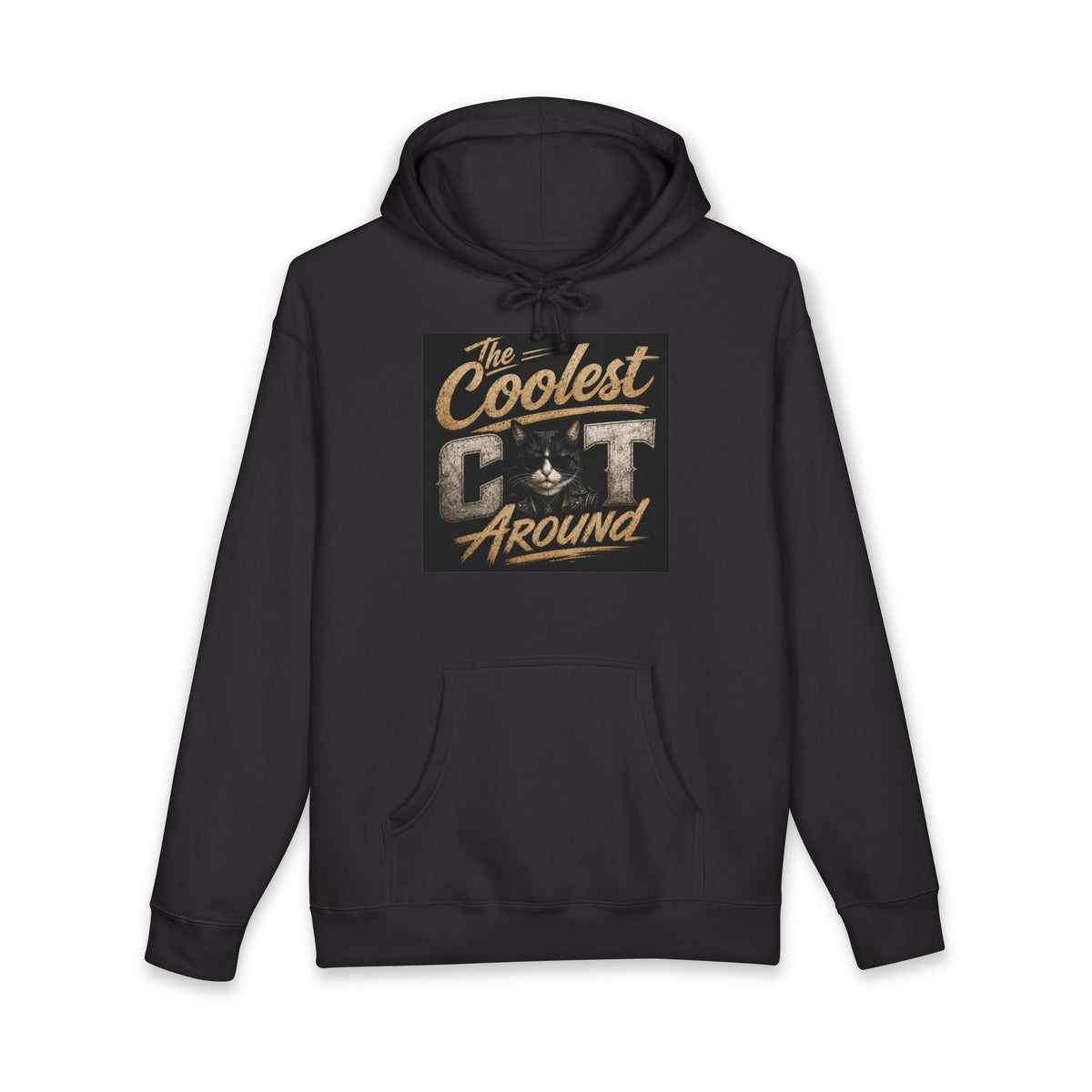 Coolest Cat Around Hoodie — Vintage Retro Cat Lover Pullover
