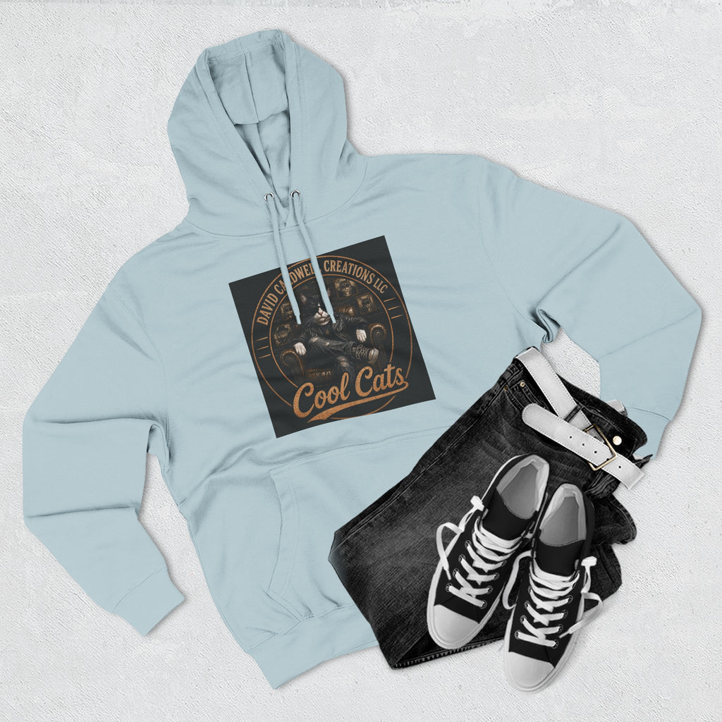 Cool Cats Vintage Graphic Hoodie — Retro Cat Band Design
