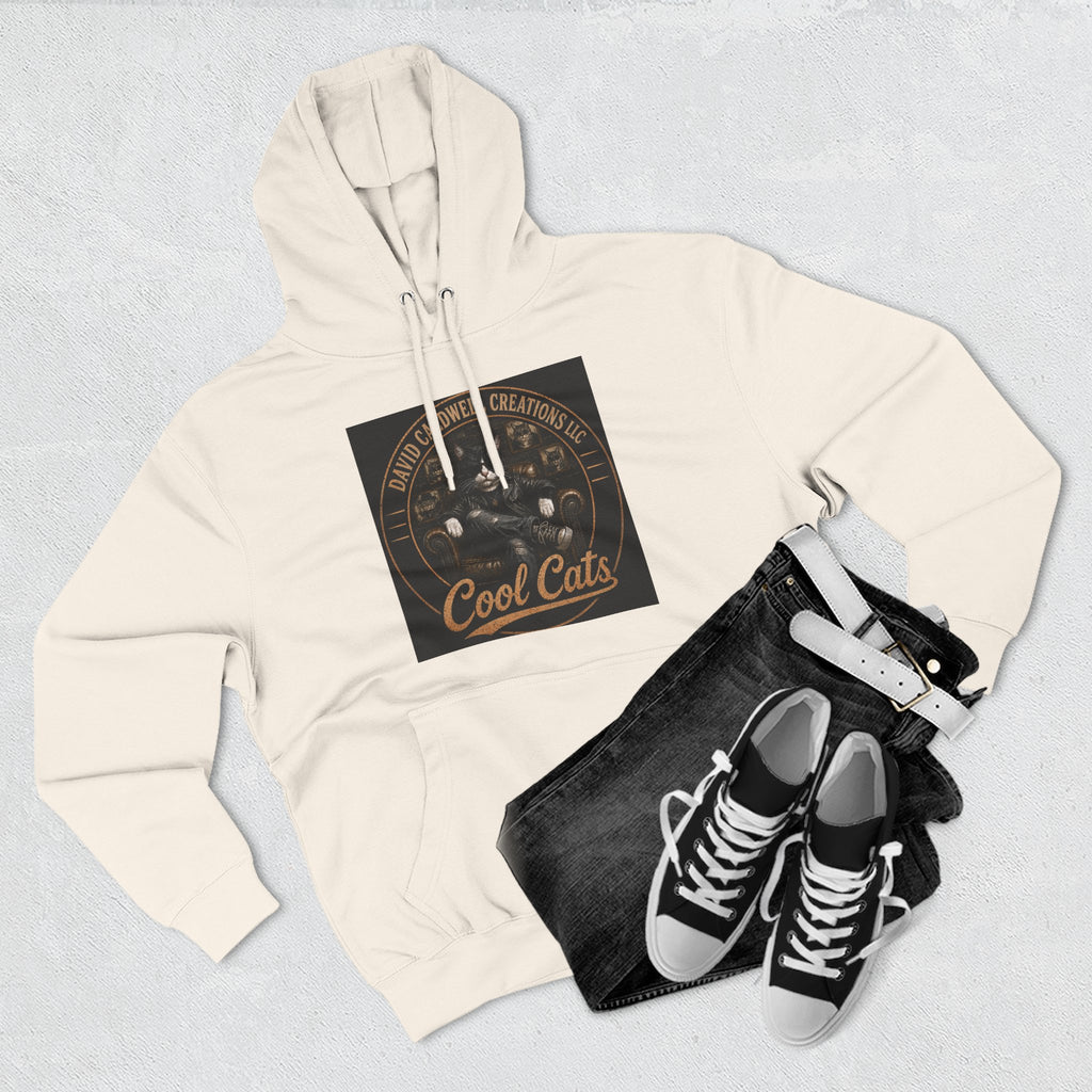 Cool Cats Vintage Graphic Hoodie — Retro Cat Band Design