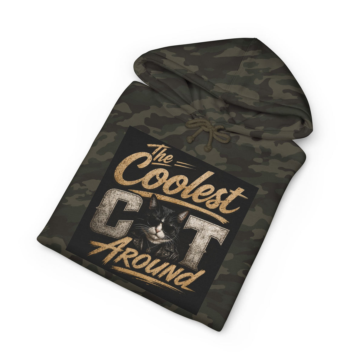 Coolest Cat Around Hoodie — Vintage Retro Cat Lover Pullover