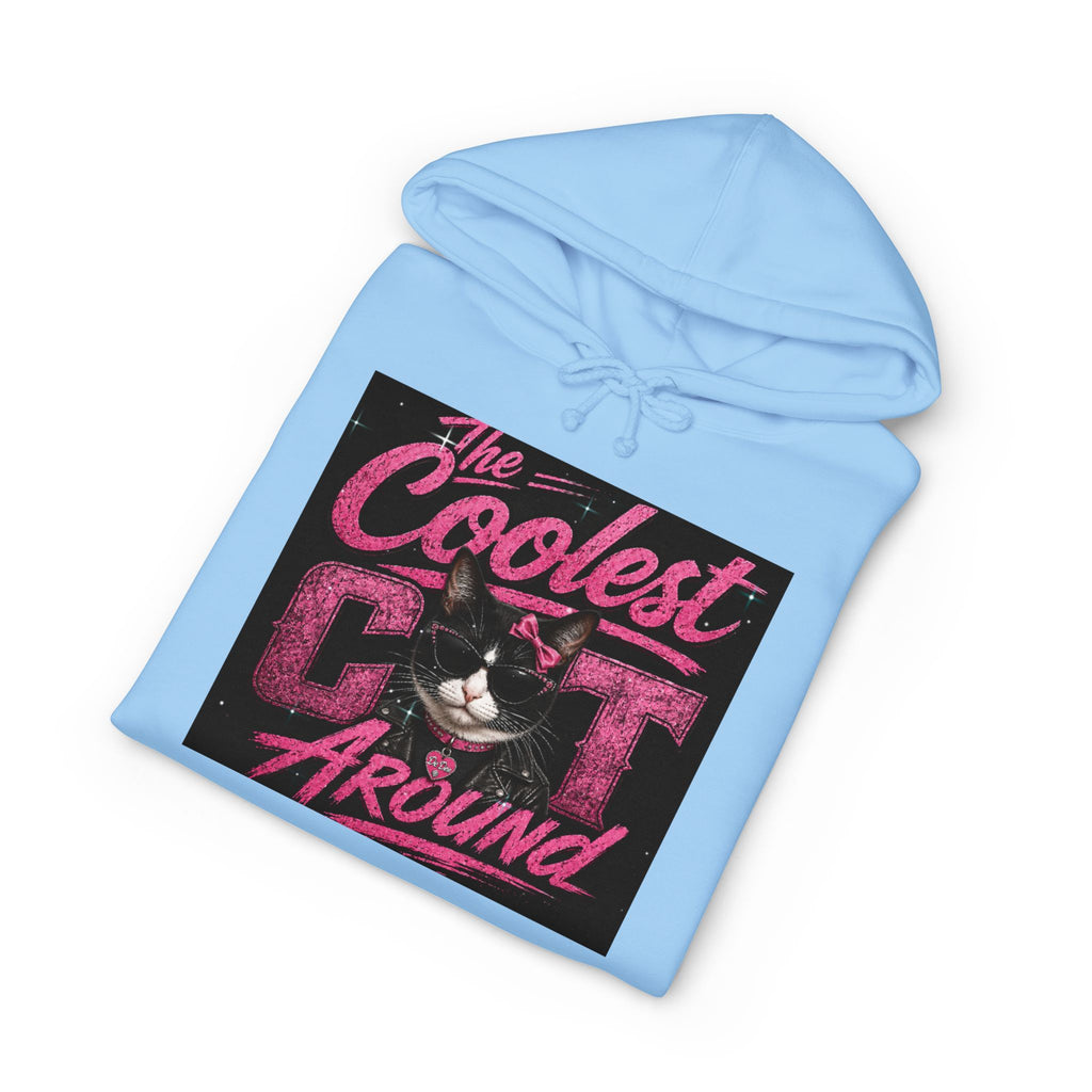 Cat Hoodie — "The Coolest Cat Around" Graphic Pullover