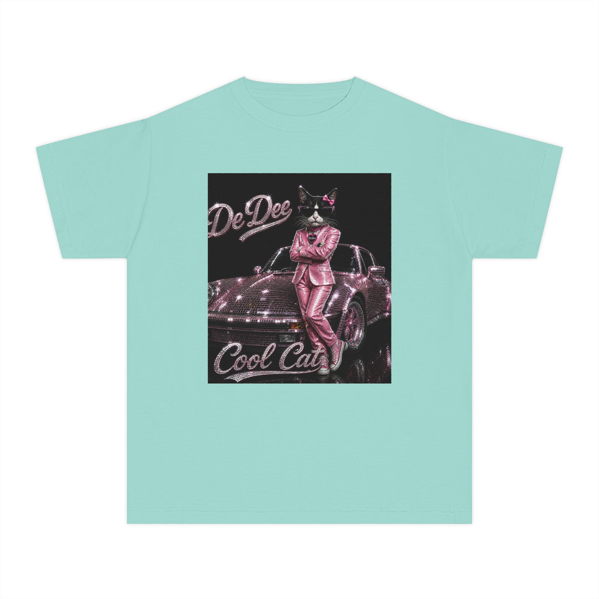 Cool Cat Youth Tee — 'Stay Cool. Work Hard. Never Quit.' Motivational Graphic Tee