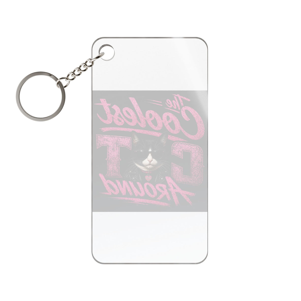 Coolest Cat (De Dee) Around Keychain Pink Charm