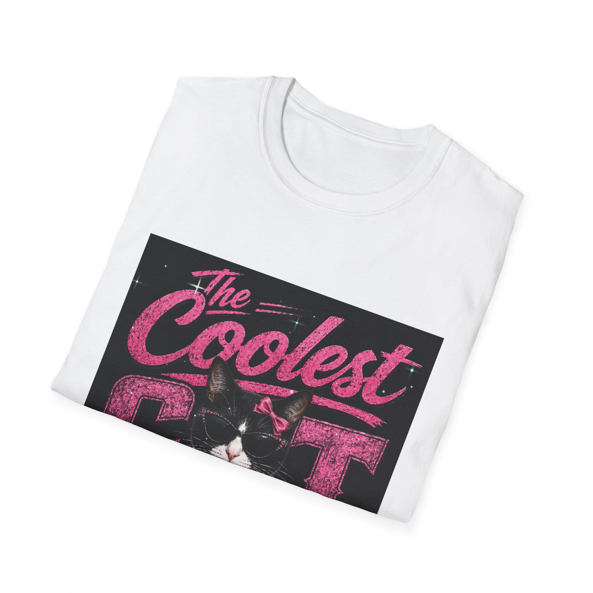 The Coolest Cat Around Pink T-Shirt