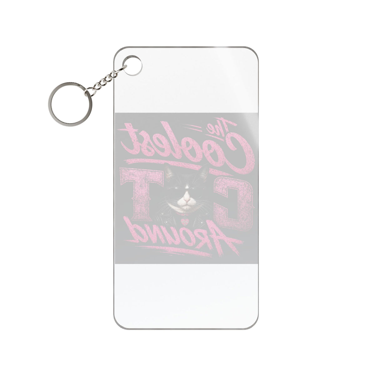 Coolest Cat (De Dee) Around Keychain Pink Charm