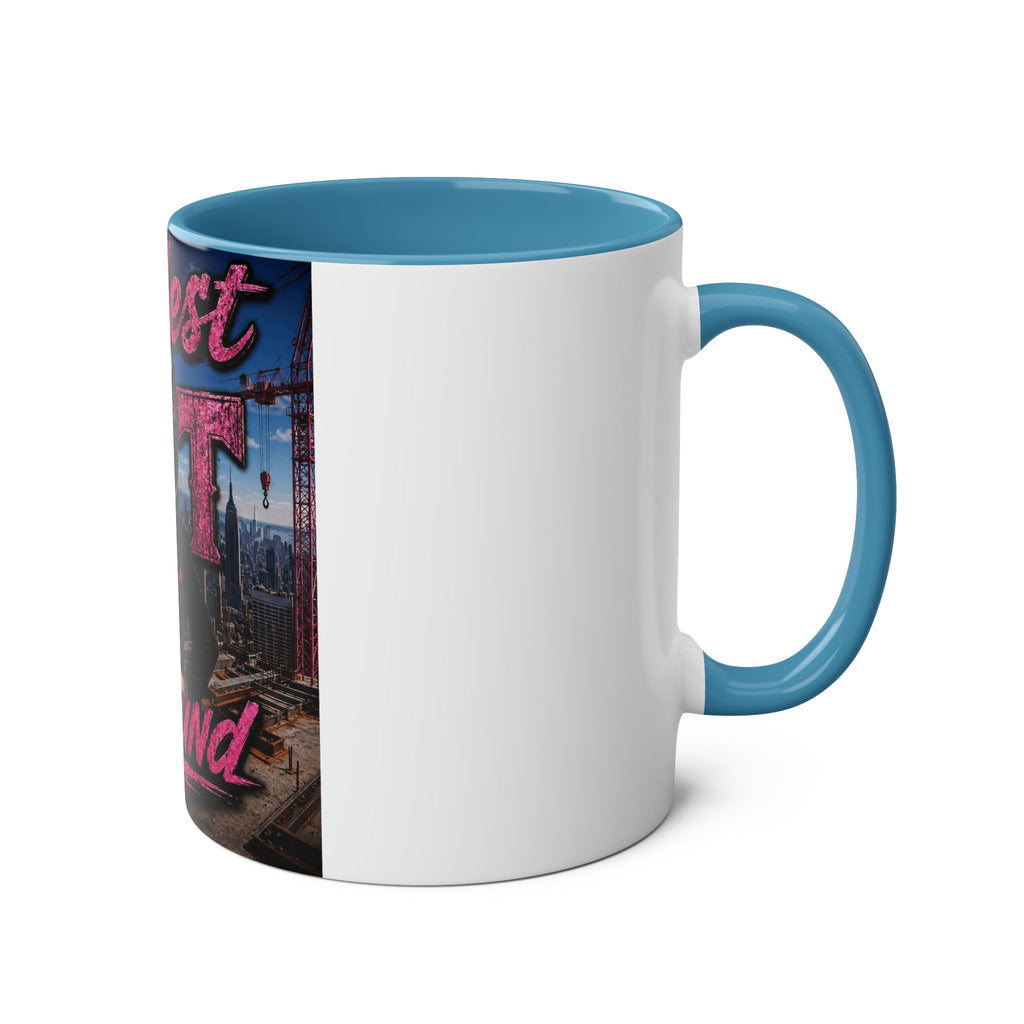 Construction Boss "The Coolest Cat Around"  - 11oz Two-Tone Coffee Mug
