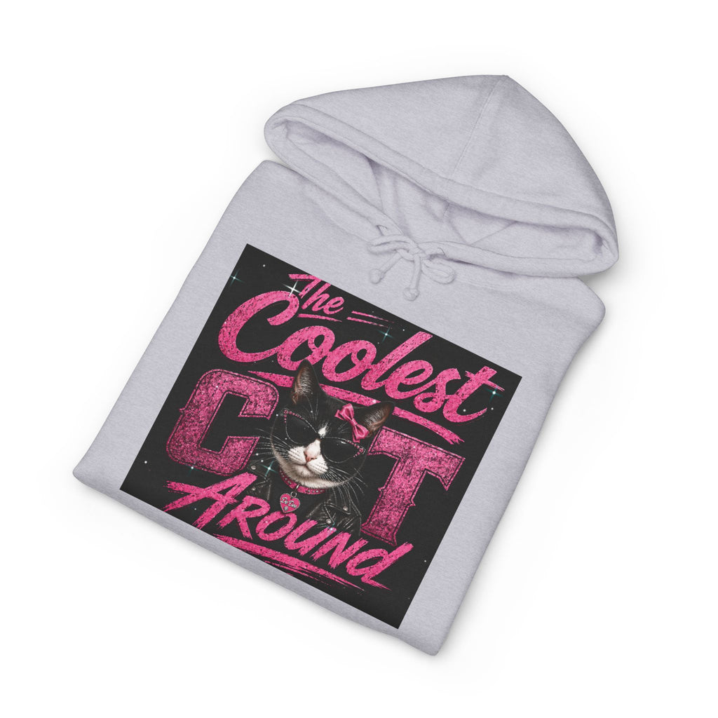 Cat Hoodie — "The Coolest Cat Around" Graphic Pullover