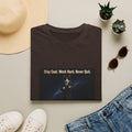 Cool Cat Motivational T-Shirt — "Stay Cool. Work Hard. Never Quit."