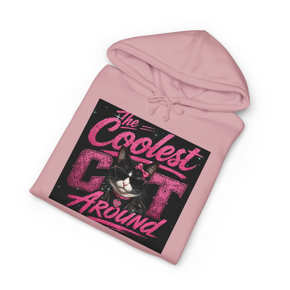 Cat Hoodie — "The Coolest Cat Around" Graphic Pullover
