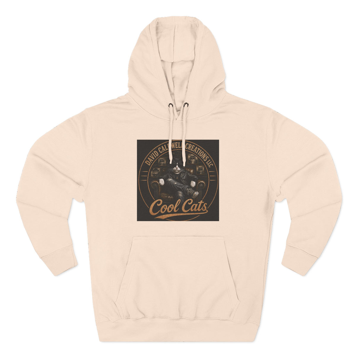 Cool Cats Vintage Graphic Hoodie — Retro Cat Band Design