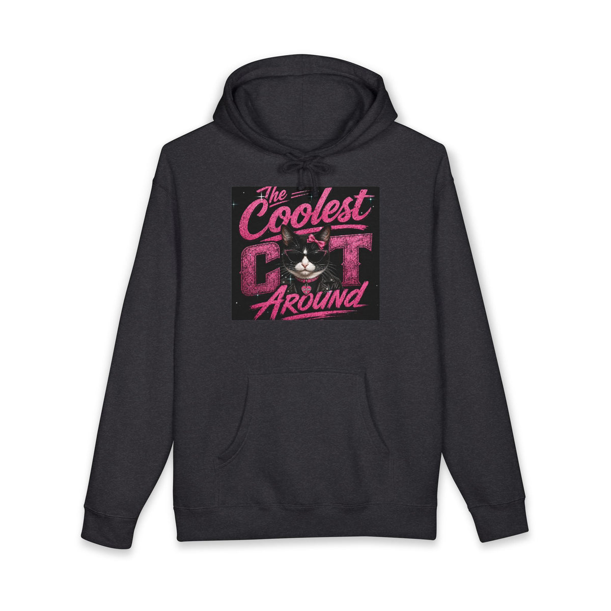 Cat Hoodie — "The Coolest Cat Around" Graphic Pullover