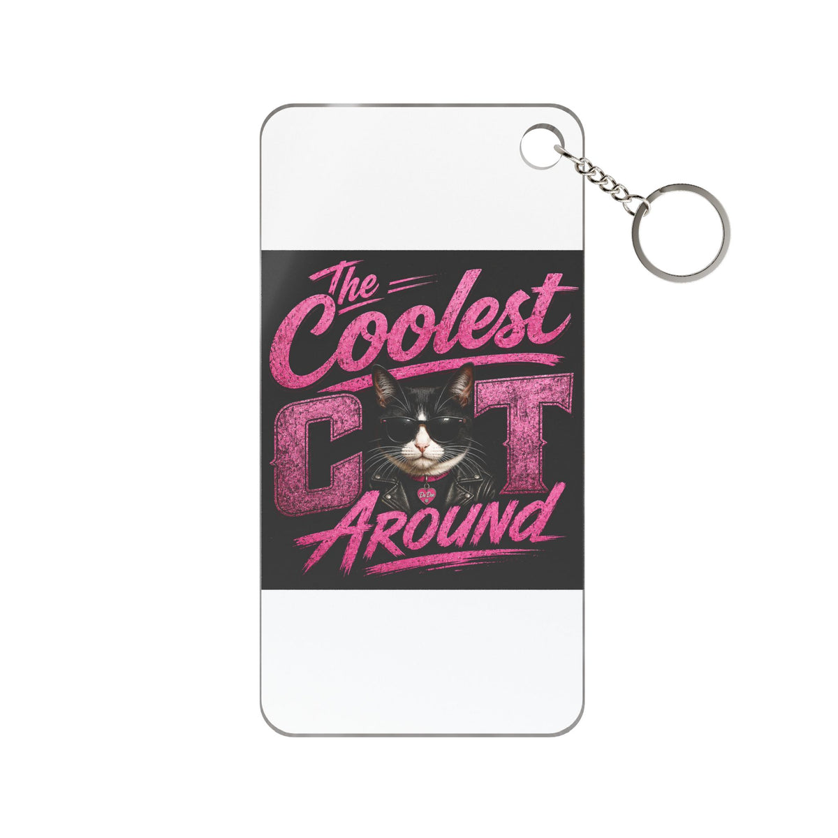 Coolest Cat (De Dee) Around Keychain Pink Charm