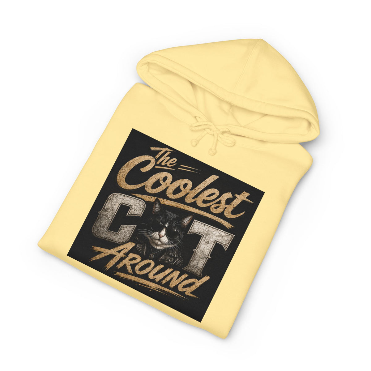 Coolest Cat Around Hoodie — Vintage Retro Cat Lover Pullover