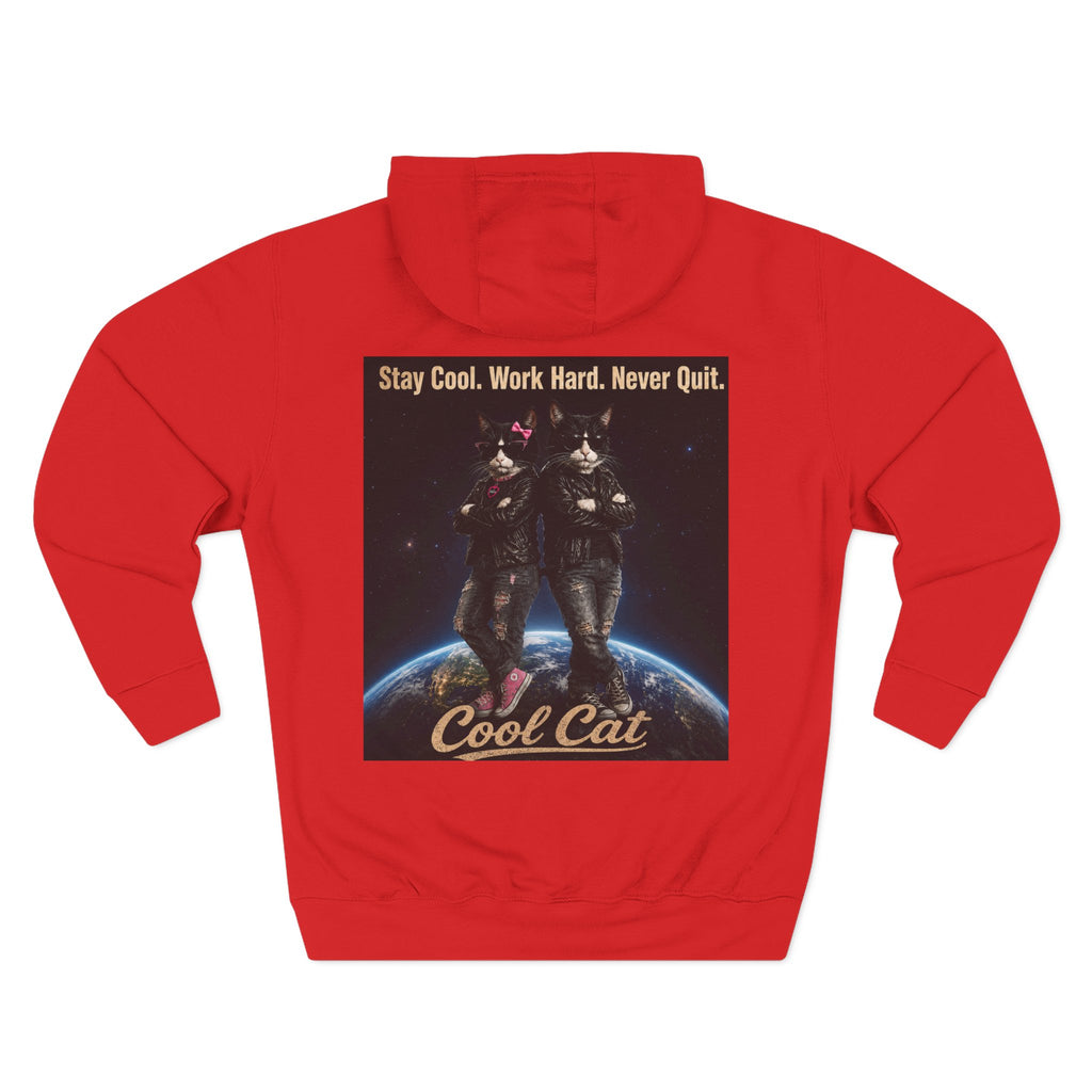 Cool Cats Vintage Graphic Hoodie — Retro Cat Band Design