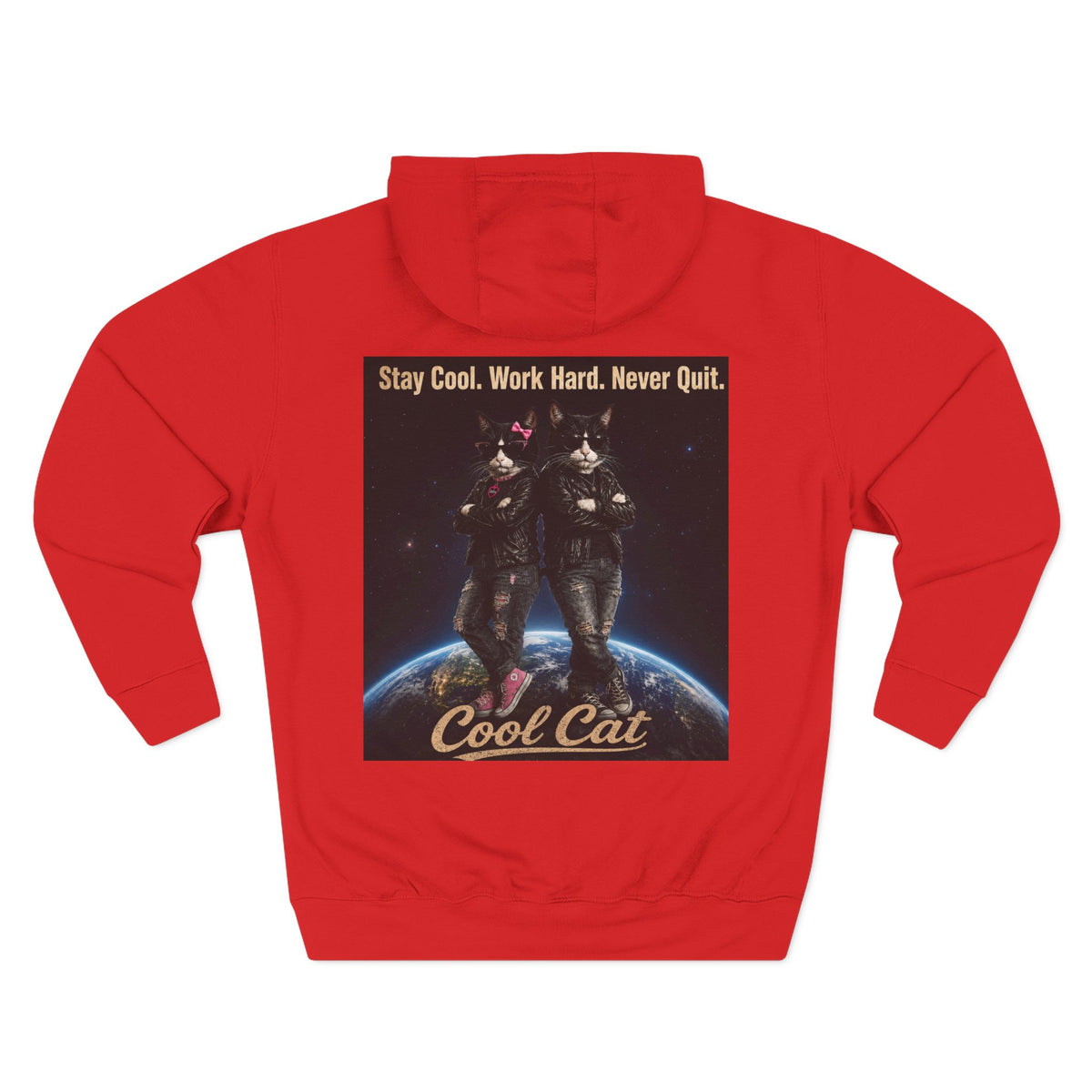 Cool Cats Vintage Graphic Hoodie — Retro Cat Band Design
