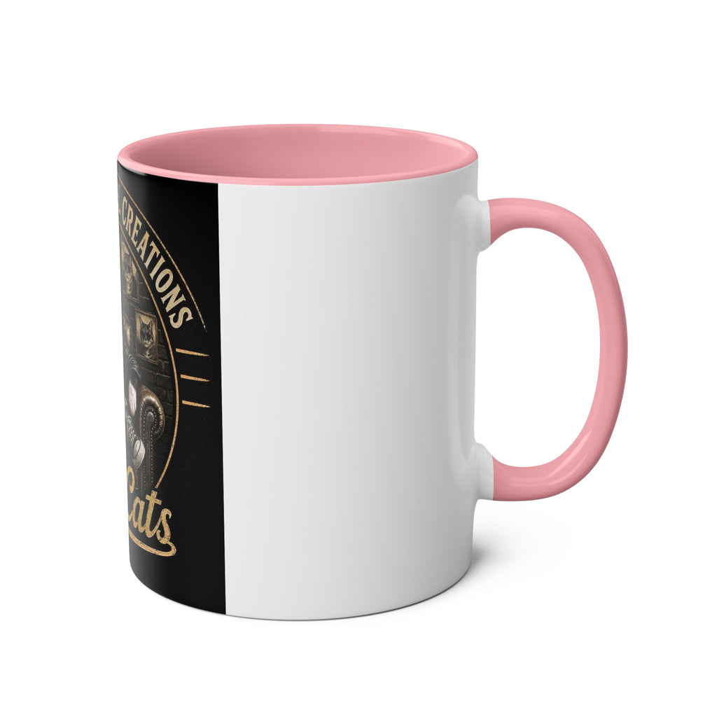 COOL CAT LOGO TUXEDO IN CHAIR - 11oz Two-Tone Coffee Mug