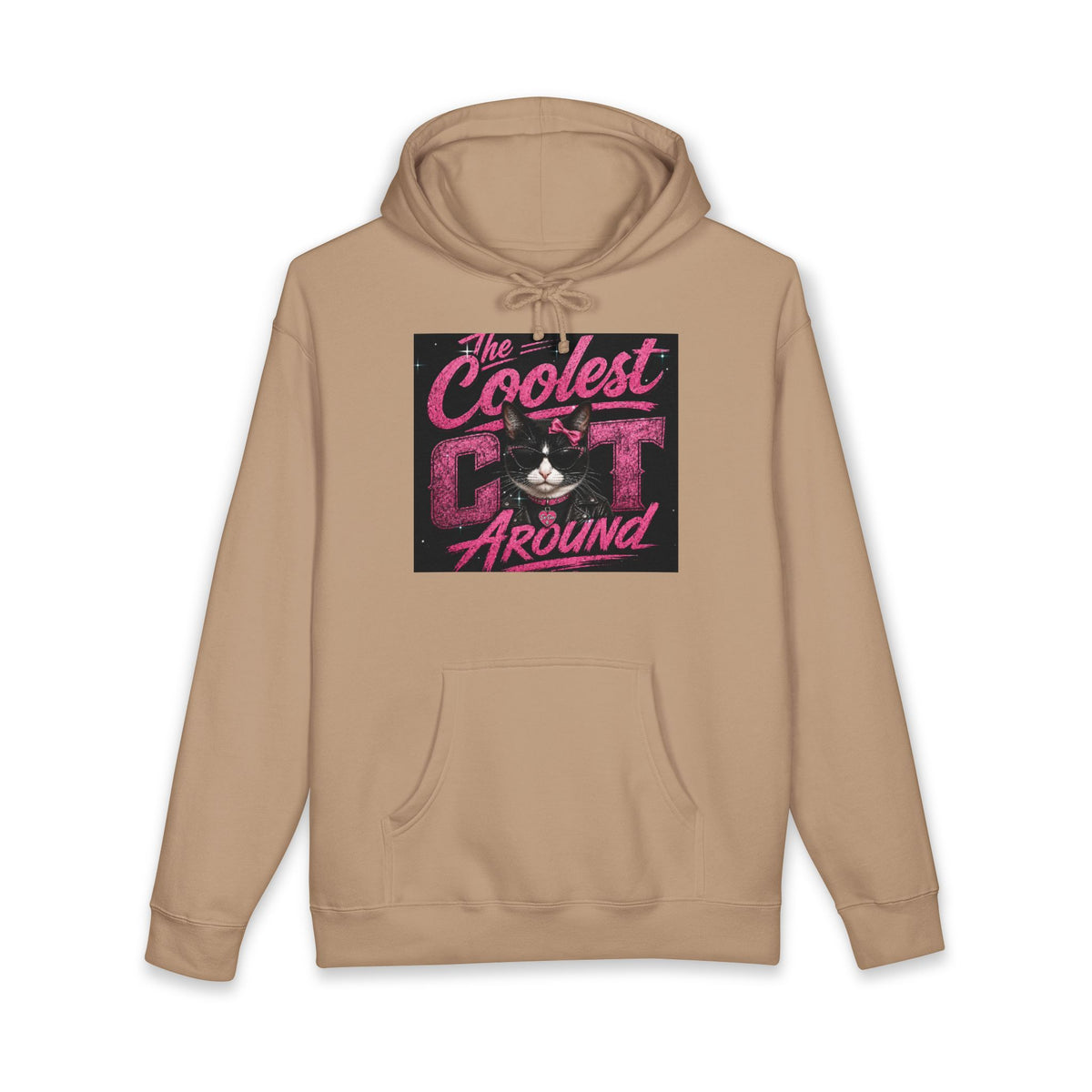 Cat Hoodie — "The Coolest Cat Around" Graphic Pullover