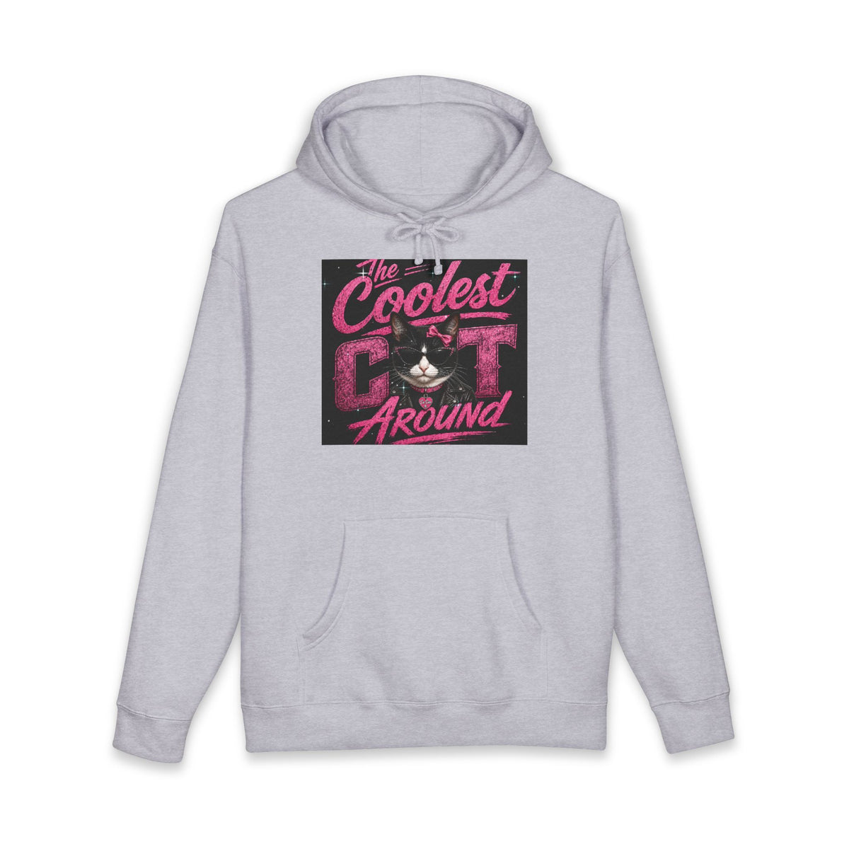 Cat Hoodie — "The Coolest Cat Around" Graphic Pullover