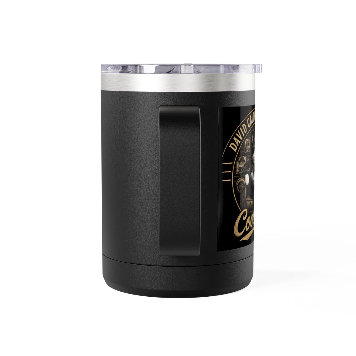 15oz Insulated Travel Mug — "Rescue Meow" Vintage Rescue Cats Design
