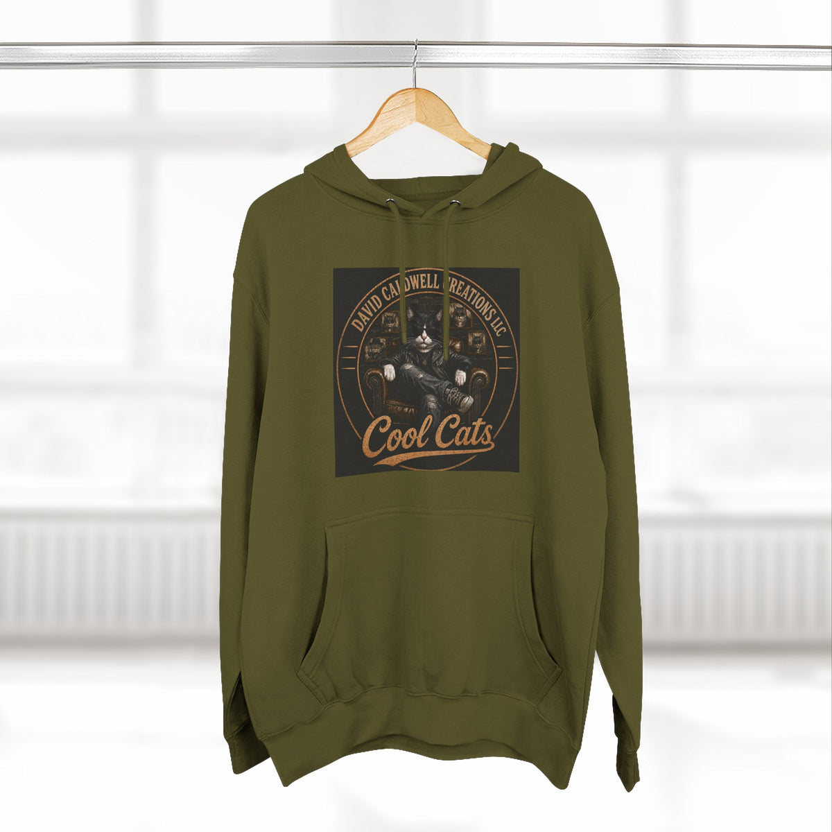 Cool Cats Vintage Graphic Hoodie — Retro Cat Band Design