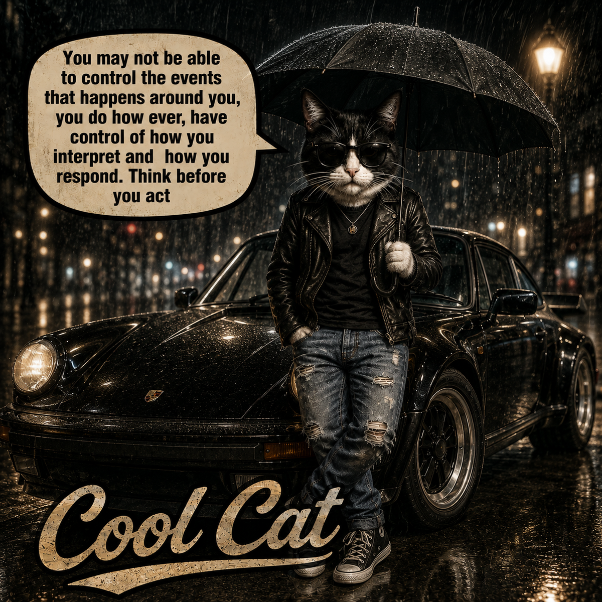 Cool Cat "The Coolest Cat Around" Short Sleeve T-Shirt